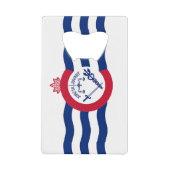 シンシナチのステンレスボトルオープナー国旗 クレジットカード栓抜き (正面)