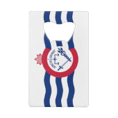 シンシナチのステンレスボトルオープナー国旗 クレジットカード栓抜き (裏面)