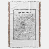 シンシナチの地図 スローブランケット (正面縦)