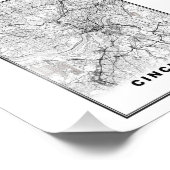 シンシナチの地図 フォトプリント            (角)