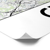 シンシナチの地図 ポスター (角)