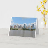 シンシナチの都心のスカイライン カード (黄色い花)