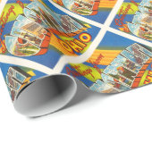 シンシナチオハイオ州オハイオ州の古いヴィンテージ旅行記念品 ラッピングペーパー (ロールコーナー)