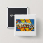 シンシナチオハイオ州オハイオ州の古いヴィンテージ旅行記念品 缶バッジ (正面&裏面)