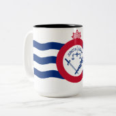 シンシナチ州旗（オハイオ） ツートーンマグカップ (正面左)