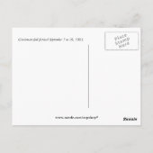 シンシナチ秋フェスティバルアールヌーボー ポストカード (裏面)