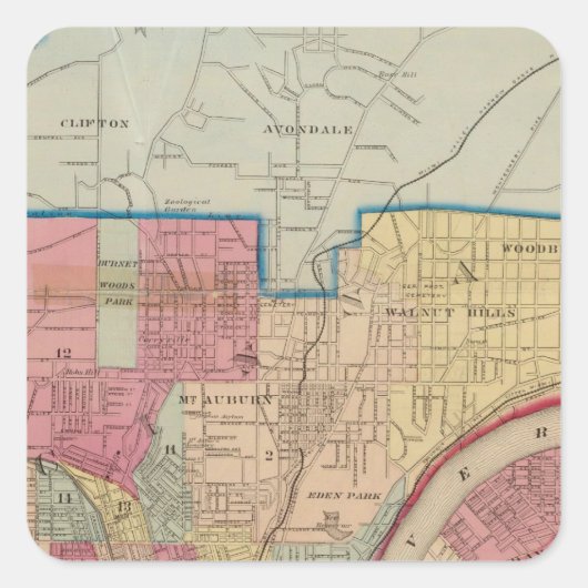 シンシナチ、オハイオおよびその周辺 スクエアシール (正面)