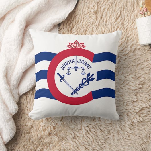 シンシナチ,オハイオ州旗アメリカのMoJo枕 クッション (ブランケット)