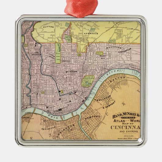 シンシナチ、オハイオ州2 メタルオーナメント (正面)