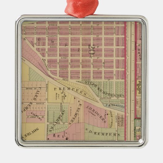 シンシナチ、オハイオ州4 メタルオーナメント (正面)