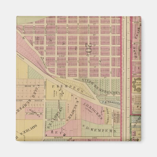 シンシナチ、オハイオ4 マグネット (正面)