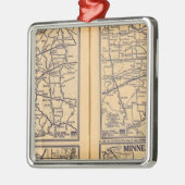 シンシナチ、デトロイト、インディアナポリス メタルオーナメント (左)