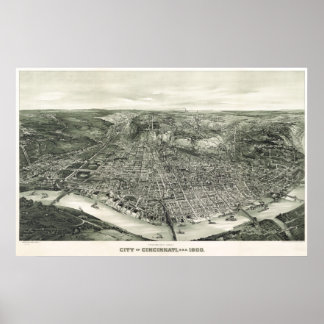 シンシナチ・ビルツェエの地図 – 1900 （ヘンダーソン） BigMapB ポスター