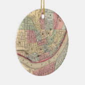 シンシナチ(1780年)のヴィンテージの地図 セラミックオーナメント (右)