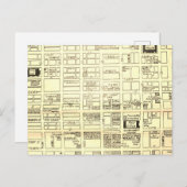 シンシナチOHヴィンテージ地図 ポストカード (正面/裏面)