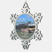 シンシナティからメリークリスマスOHオーナメント スノーフレークピューターオーナメント (右)