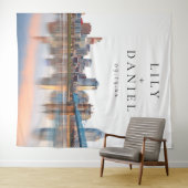 シンシナティのスカイライン ウェディング フォト 背景 タペストリー (インサイチュ(横))