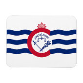 シンシナティの旗を持つフレキシブルなフォトマグネット マグネット (横)