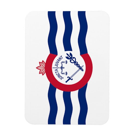 シンシナティの旗を持つフレキシブルなフォトマグネット マグネット (縦)