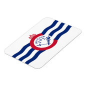 シンシナティの旗を持つフレキシブルなフォトマグネット マグネット (左側)