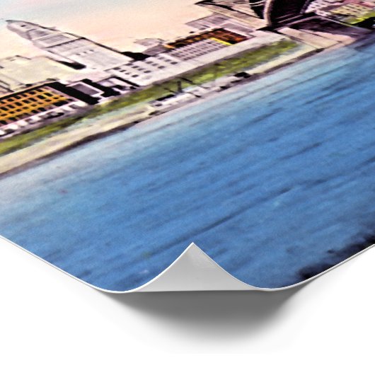 シンシナティオハイオハイオローブリングサスペンションブリッジ ポスター (角)