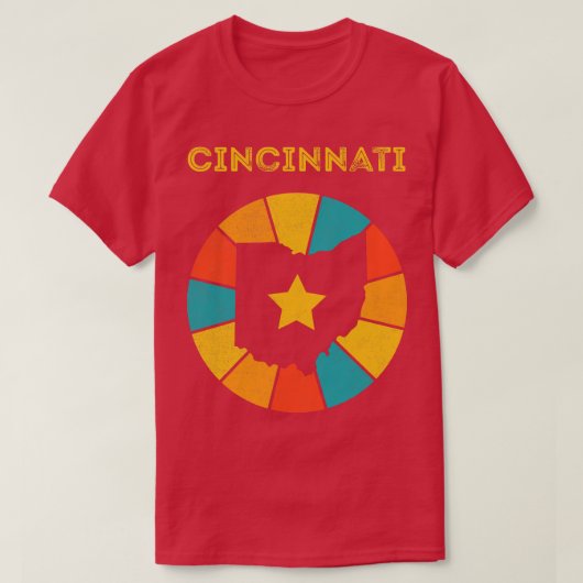 シンシナティオハイオヴィンテージ動揺して土産 Tシャツ (デザイン正面)