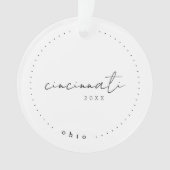 シンシナティオハイオ旅行統一された州シンプル オーナメント (正面)