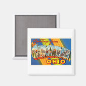 シンシナティオハイオOHオールドヴィンテージ旅行記念品 マグネット (正面/裏面)