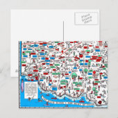 シンシナティデイトンハミルトンシルクレビルのレトロマップ ポストカード (正面/裏面)