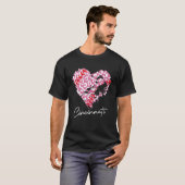 シンシナティピンクヒョウ野球ハートFa Tシャツ (正面フル)