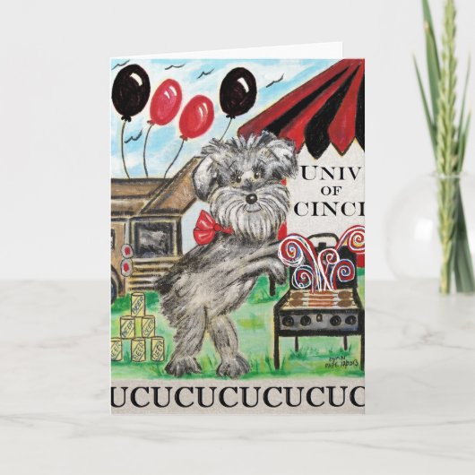 シンシナティ大学犬追尾空白のカード ノートカード (正面)
