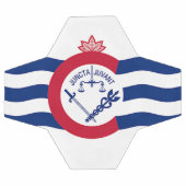 シンシナティ州旗を持つ愛国的なサッカーボール サッカーボール (フラット)