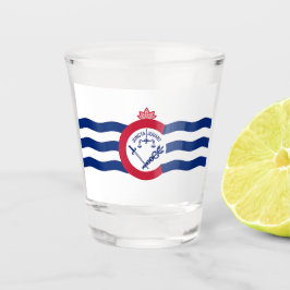 シンシナティ州旗を掲げた愛国的なショットグラス ショットグラス