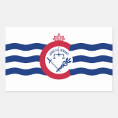 シンシナティ州旗、オハイオ州立長方形ステッカー 長方形シール (正面)