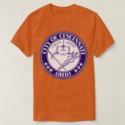シンシナティ市印1 Tシャツ (デザイン正面)