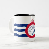 シンシナティ市旗 ツートーンマグカップ (正面左)