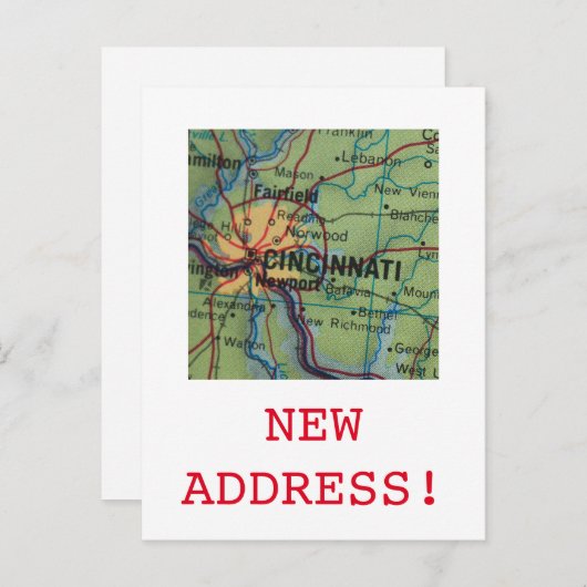 シンシナティ新住所のお知らせ 案内ポストカード (正面/裏面)