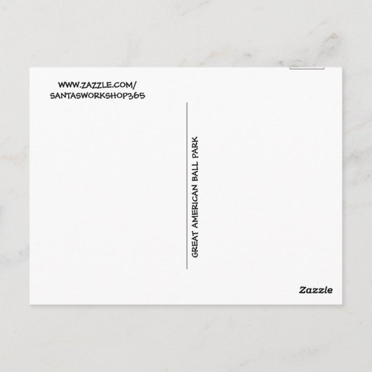 シンシナティ野球場はがき ポストカード (裏面)