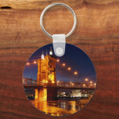 シンシナティ・オハイオ州オハイオ川にかかる橋 キーホルダー (正面)