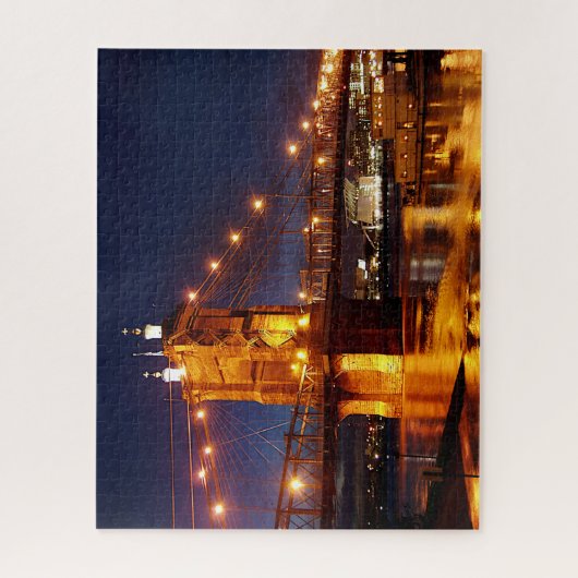 シンシナティ・オハイオ州オハイオ川にかかる橋 ジグソーパズル (縦)