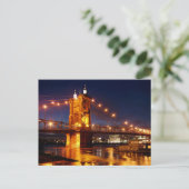 シンシナティ・オハイオ州オハイオ川にかかる橋 ポストカード (スタンド正面)