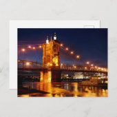 シンシナティ・オハイオ州オハイオ川にかかる橋 ポストカード (正面/裏面)