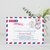 シンシナティ・オハイオ・エアメール | ブライダルシャワー 招待状 (スタンド正面)