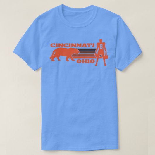 シンシナティ・オハイオ・フットボール Tシャツ (デザイン正面)