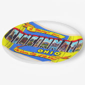 シンシナティ・オハイオOHヴィンテージ大文字葉書 ペーパープレート (アングル)