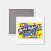 シンシナティ・オハイオOHヴィンテージ大文字葉書 マグネット (正面/裏面)