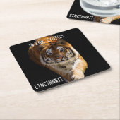 シンシナティ・タイガー –  スクエアペーパーコースター (アングル)