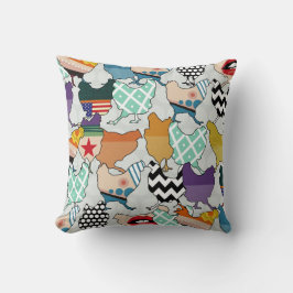 シンシナティ・チキンズ・シルバー・スポット クッション