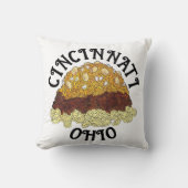 シンシナティ・チリ・オハイオOHスパゲッティ・チリ食品 クッション (正面)