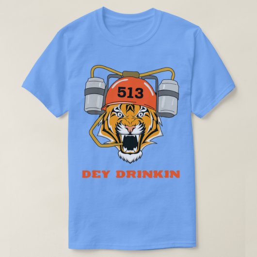 シンシナティdey drinkinベンガルトラ tシャツ (デザイン正面)